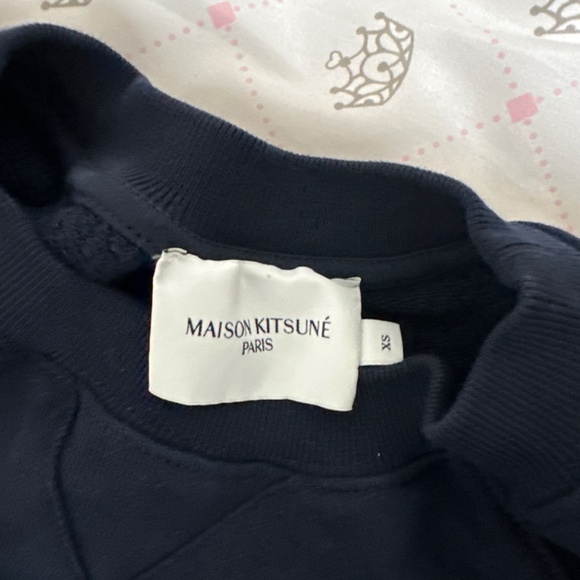 Maison Kitsuné Navy Sweatshirt - Picture 2 of 5